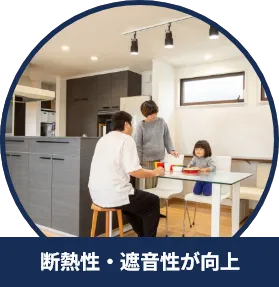 断熱性・遮音性が向上