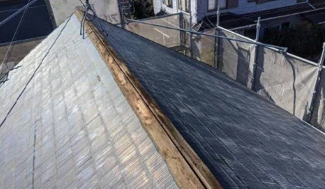 既存棟板金・雪止め撤去