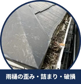 雨樋の歪み・詰まり・破損
