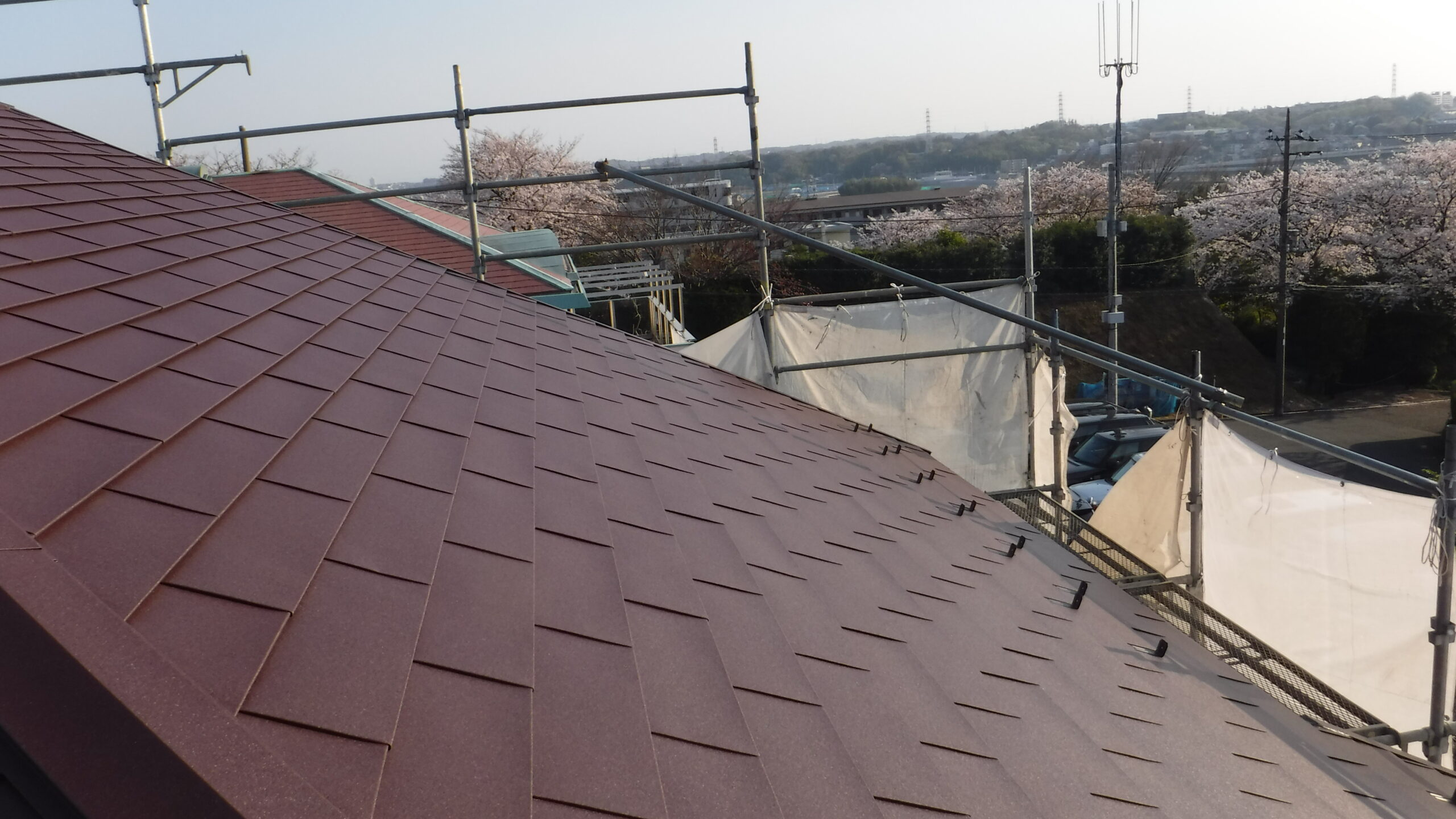 横浜市中央区にてカバー工法・雨漏り修理〈一階天井からの雨漏り〉の施工後写真